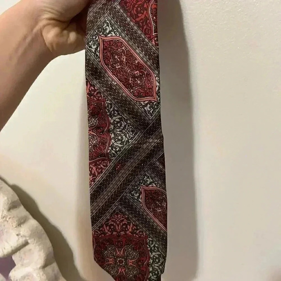 Lanvin  patterned vintage silk tie - Picture 3 of 5